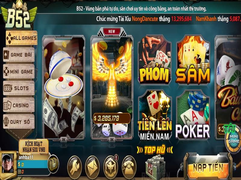 Cổng game B52 tài xỉu uy tín nhất hiện nay