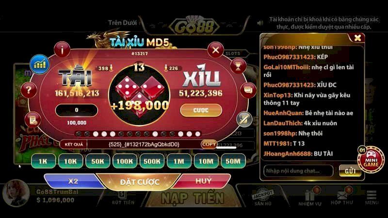 Tài xỉu md5 go88 là gì? Hướng dẫn cách bắt cầu tài xỉu go88 md5 cho game thủ